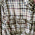 Hand Bleach Dyed Green & Blue Flannel Relaxed Fit Soft & Warm