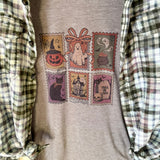 Just a Girl Who Loves Fall T-Shirt & Bleached Dyed Flannel Set