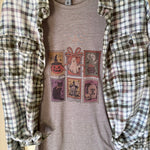 Just a Girl Who Loves Fall T-Shirt & Bleached Dyed Flannel Set