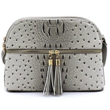 Daily Organizer Ostrich Print Crossbody Purse, Multiple Color Options