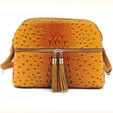 Daily Organizer Ostrich Print Crossbody Purse, Multiple Color Options