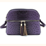 Daily Organizer Ostrich Print Crossbody Purse, Multiple Color Options