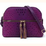 Daily Organizer Ostrich Print Crossbody Purse, Multiple Bright Color Options