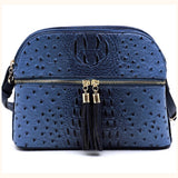 Daily Organizer Ostrich Print Crossbody Purse, Multiple Color Options