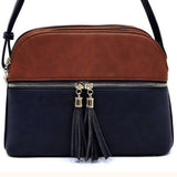 Daily Organizer Crossbody Purse, Multiple Two-Tone Color Options