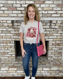 Ghost Pink Boho Floral Graphic T-Shirt
