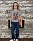 Boho Floral Pumpkins Heather Gray Graphic T-Shirt