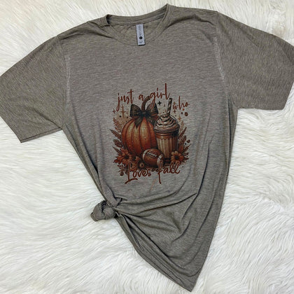 Just a Girl Who Loves Fall Graphic T-Shirt