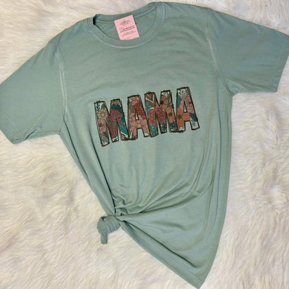 Mama Colorful Floral Graphic T-Shirt