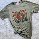 Pumpkin Season Graphic T-Shirt, Heather Gray