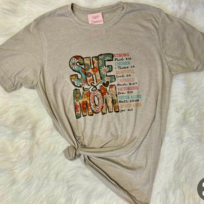 She is Mom Graphic T-Shirt