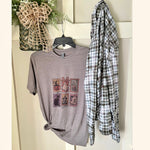 Just a Girl Who Loves Fall T-Shirt & Bleached Dyed Flannel Set