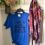 Want to Pause Adulting Graphic T-Shirt and Bleached Dyed Flannel Set