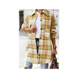 Yellow Plaid Flannel Shacket