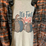 It’s Fall Y’all Aztec Pumpkins T-shirt & Flannel