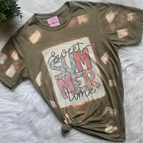 Sweet Summer Time Bleached Tee