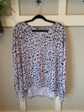 Spotted Animal Print Long Sleeve Top