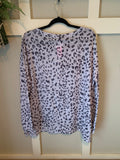 Spotted Animal Print Long Sleeve Top