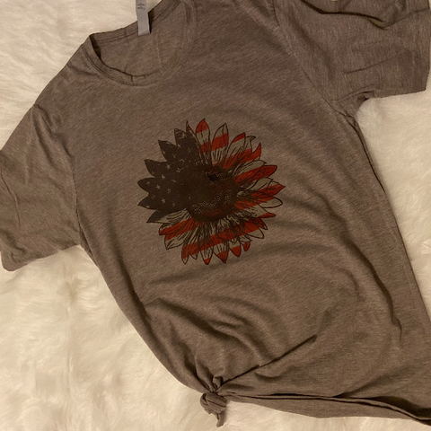 Patriotic Sunflower T-Shirt