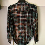 Bleached Pine Green & Black Plaid Flannel