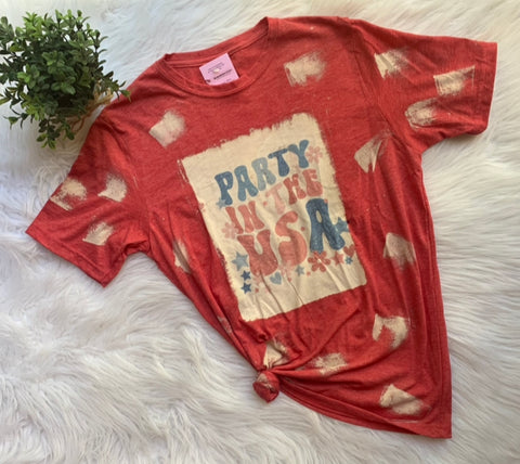 Party in the USA Bleached Tee