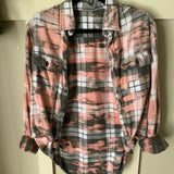 Bleached Sage Green Plaid Flannel