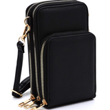 Black Cell Phone Crossbody Purse