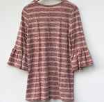 Vintage Rust with Stripes Tunic Top