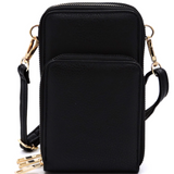 Black Cell Phone Crossbody Purse