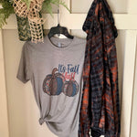 It’s Fall Y’all Aztec Pumpkins T-shirt & Flannel