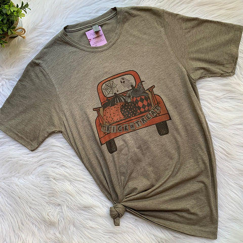 Trick or Treat Halloween Truck T-Shirt