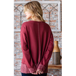 Ruby Reverse Stitch Sweatshirt Knit Top