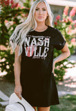 Tennessee Nashville Music City Graphic T-Shirt Dress