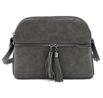 Charcoal Grey Multi Compartment Crossbody Purse