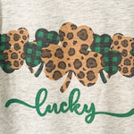 St Patrick's Day Lucky Shamrocks Graphic 3/4 Baseball Style Sleeve T-Shirt Unisex Fit