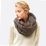 Black Houndstooth Infinity Scarf