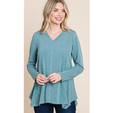 Sage Green Tunic Plus Size Top