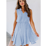 Blue Dots Sleeveless Dress