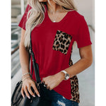 Red Leopard Accents Tee