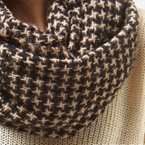 Black Houndstooth Infinity Scarf