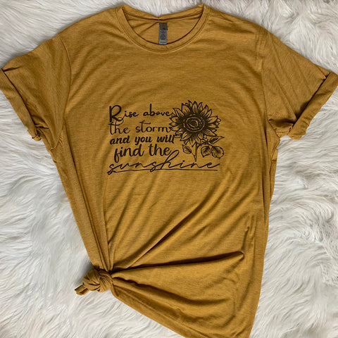 Rise Above The Storm Sunflower Graphic T-shirt