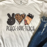 Teach Graphic White T-shirt