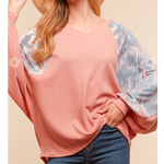 Tie Dye Dolman Sleeves Top