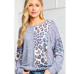 Blue Animal Print Plus Size