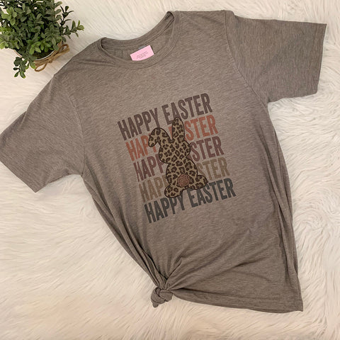 Happy Easter Leopard Bunny T-Shirt