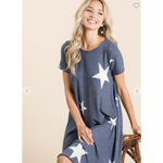 Star Print Midi Dress