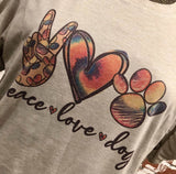 Peace Love Dog T-shirt