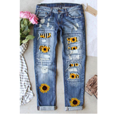 Sunflower & Stripes Patchwork Jeans