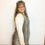 Leopard Print Thermal Plus Size Top