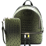 Olive 2-in-1 Backpack Wallet Combo